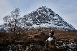 Buachaille Etive Mor with Bride and Groom