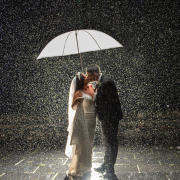 Couple wedding image rain umbrella