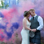 Smoke Bomb wedding photography